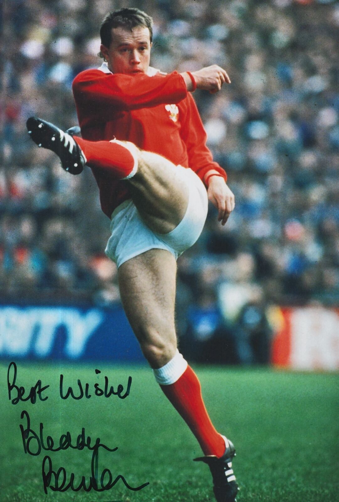 Bleddyn Bowen Hand Signed Wales Rugby 12x8 Photo Poster painting 1.