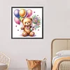 >SALE<5D DIY Partial Special Shaped Drill Diamond Painting Birthday Teddy Bear 30x30cm