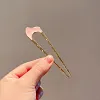 6PCS Elegant U Shape Oil Drip Metallic Hairpin