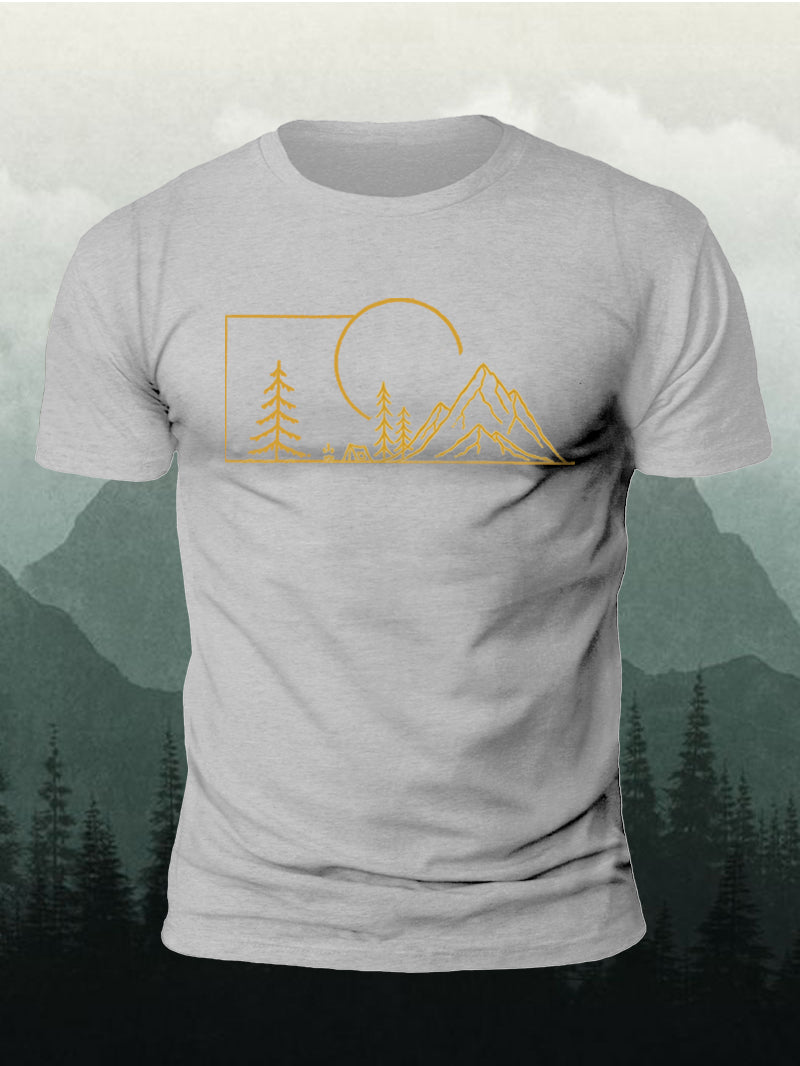 Men's Gold-Style Mountain Short-Sleeved Shirt