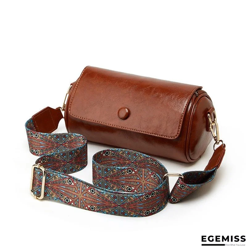 Retro Small Bags Women's Bag Niche New Trendy Spring Versatile Wide-Strap Shoulder Messenger Bag Popular round Bag | EGEMISS
