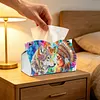 Boho Maiden And Wolf DIY Diamond Painting PU Tissue Holder Box