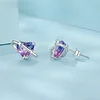 Gradient Starry Stud Earrings 925 Sterling Silver 