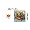 6Pcs Diamond Painting Snowman Greeting Cards Christmas Cards