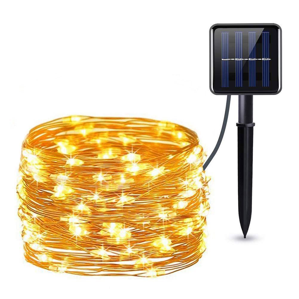 

2x100 LED Solar Copper Wire Garland-Curtain String Night Light, 501 Original