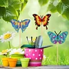(US Local)6Pcs Diamond Painting Kits Garden Stakes Diamond Art Kits (Butterfly A)
