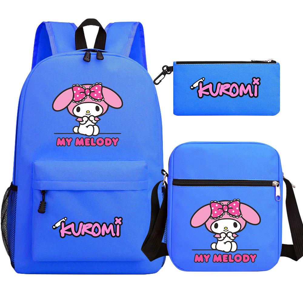Mayoulove Kuromi Backpack With Adjustable Straps And Vibrant Design For School Use-Mayoulove