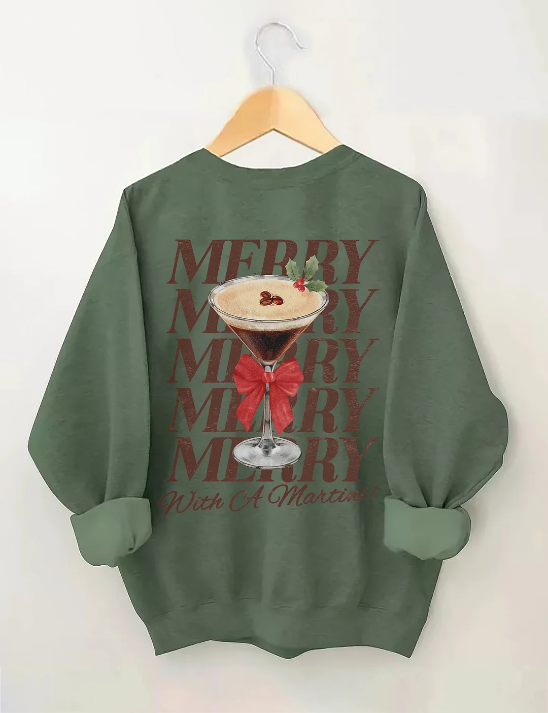 Merry With A Martini Espresso Martini Sweatshirt 