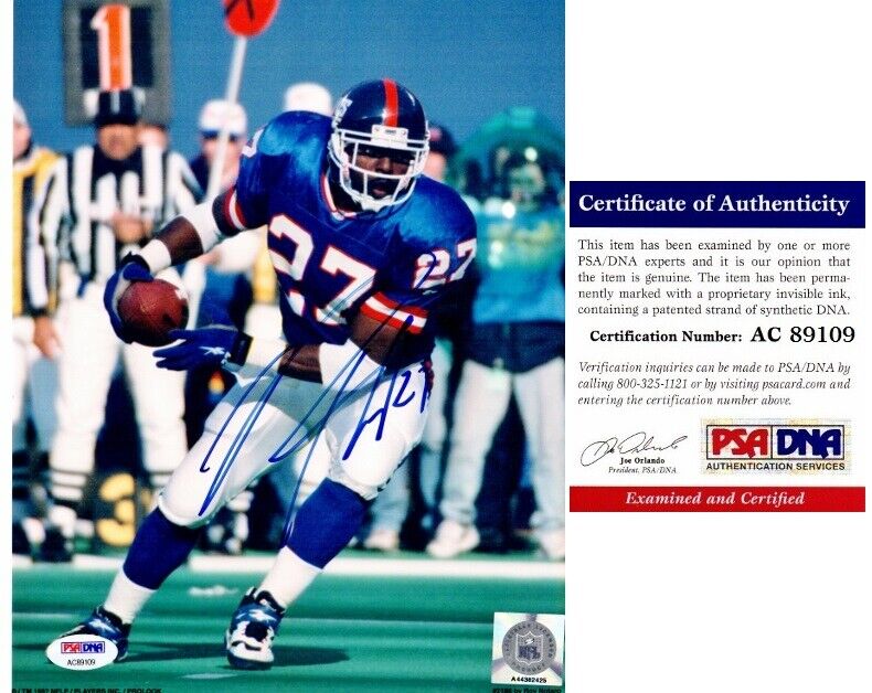 Rodney Hampton Signed - Autographed New York Giants 8x10 inch Photo Poster painting PSA/DNA COA