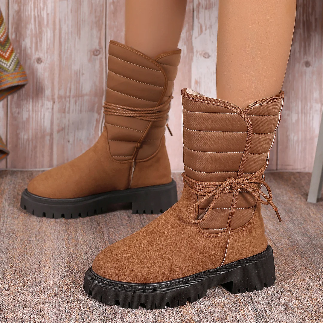Qengg Qengg Boots In The Tube Warm Large Size Women's Cotton Boots 2024 Winter New Fashion Boots