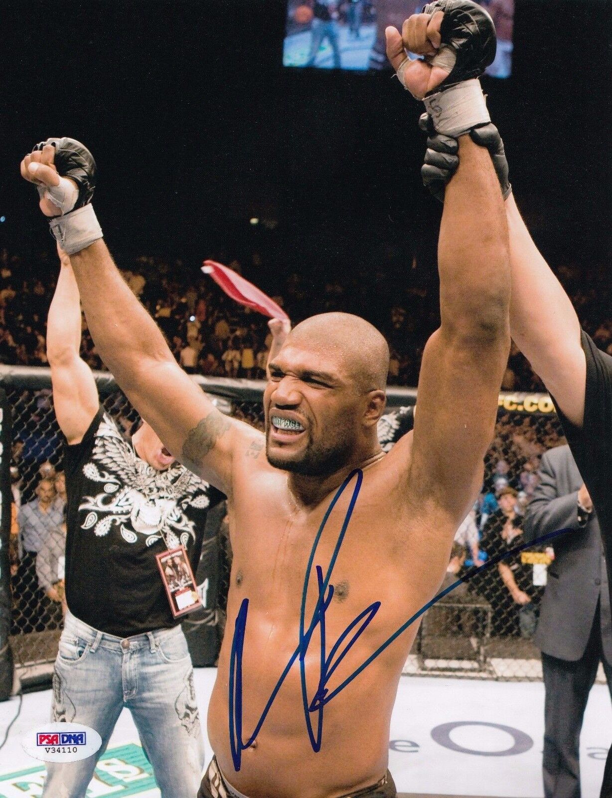 Quinton Rampage Jackson signed UFC Fighting 8X10 Photo Poster painting PSA/DNA Authentic V34110