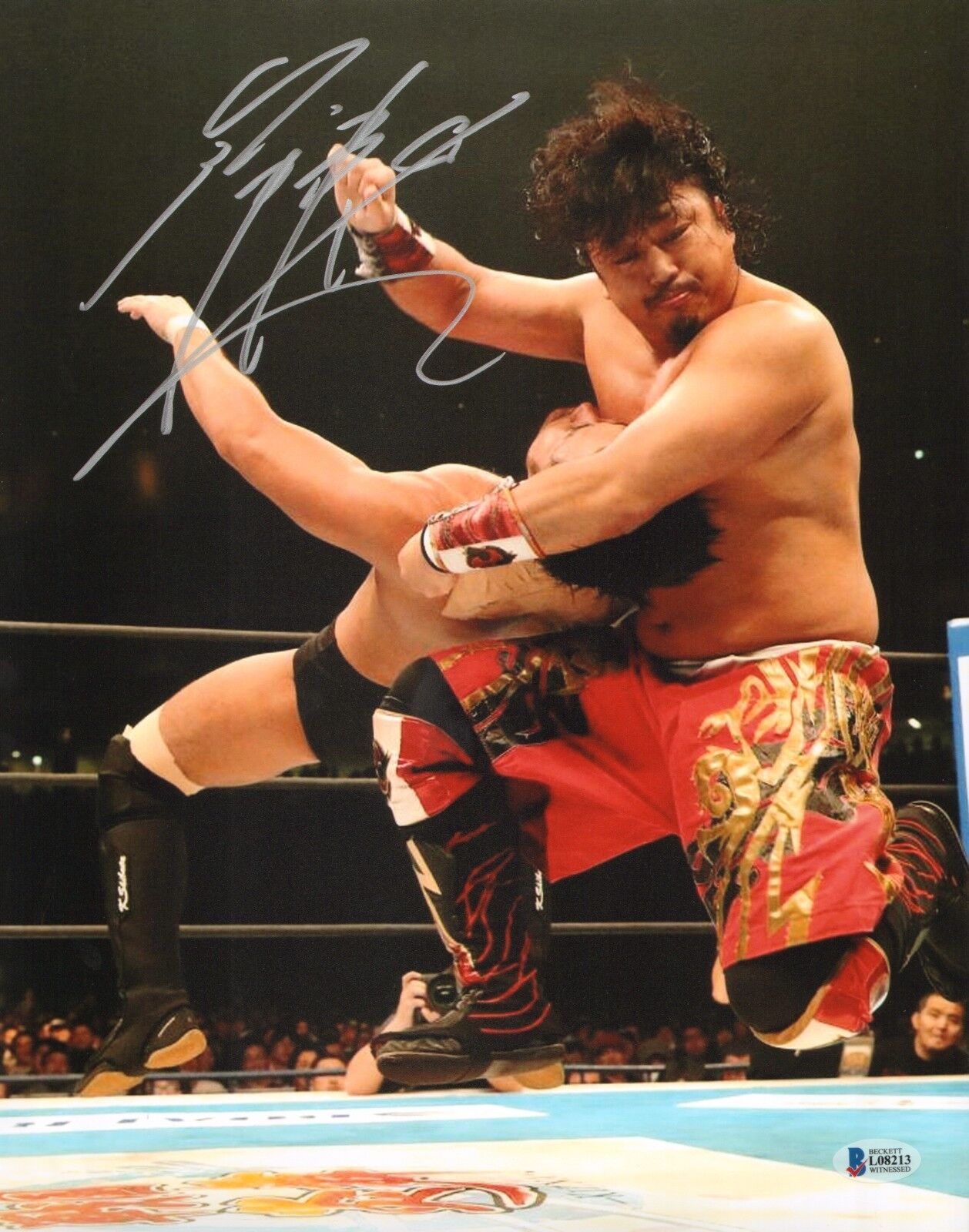 Hirooki Goto Signed 11x14 Photo Poster painting BAS COA New Japan Pro Wrestling Picture Auto'd 4