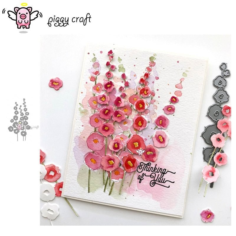 Piggy Craft metal cutting dies cut die mold 2Pcs Flower leaf strip Scrapbook paper craft knife mould blade punch stencils dies 711-1