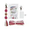 Daisy Flower Keychain Making Kits with Instruction Macrame Keychain Kit DIY Macrame Kits for Beginners Adults Handbags DIY Ornament Decor