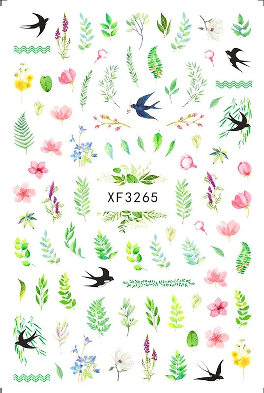 3D Nail Art Sticker Newest Kawaii Strawberry Rainbow M Nail Decals Adhesive Sticker for Design Manicure Letter Decorations DIY-Nail Inspo