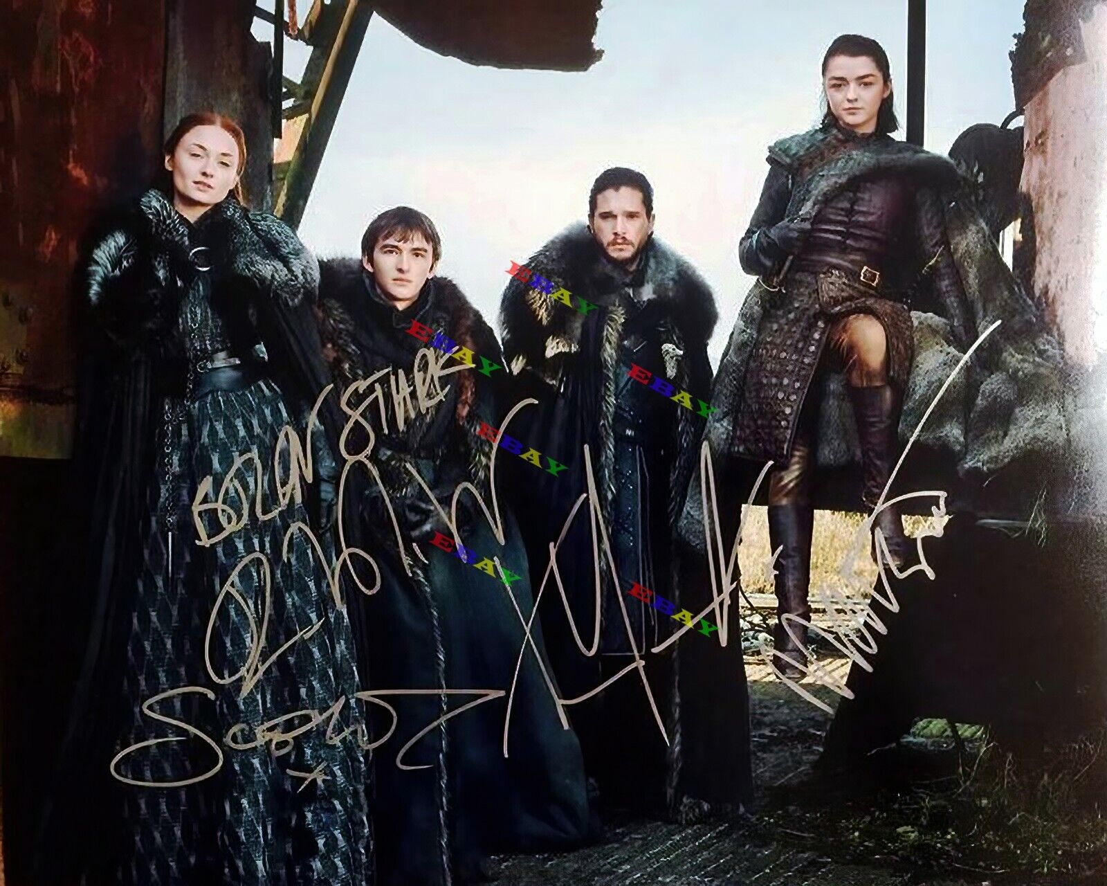 Stark, Jon Snow, Sansa, Arya Game of Thrones Autographed Signed Photo Poster painting Reprint