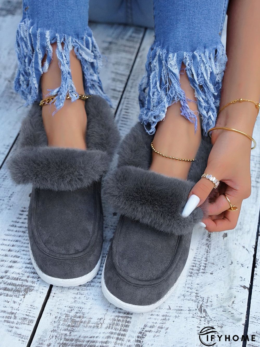 Split Joint Furry Boots | IFYHOME