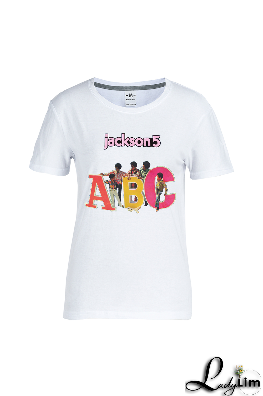 Red Casual Daily Print Patchwork Letter O Neck T-Shirts