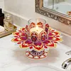 Diamond Art Mandala Lotus Rotating Candle Holder Home Decor