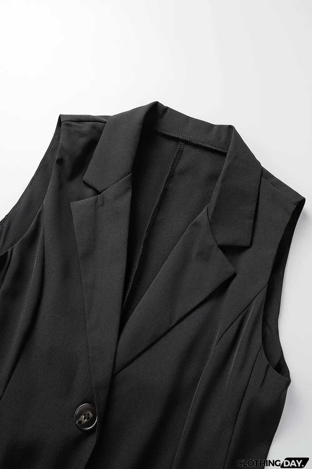 Apricot Casual Solid Patchwork Buttons Turn-back Collar Sleeveless Two Pieces