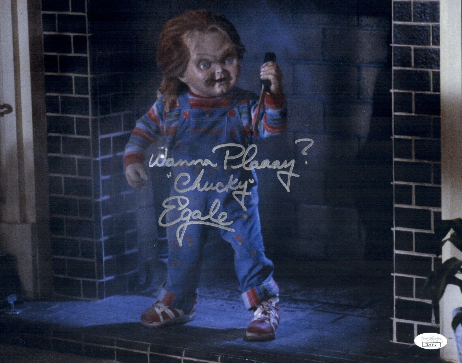 ED GALE Chucky Signed 11x14 Photo Poster painting Child's Play In Person Autograph JSA COA Cert