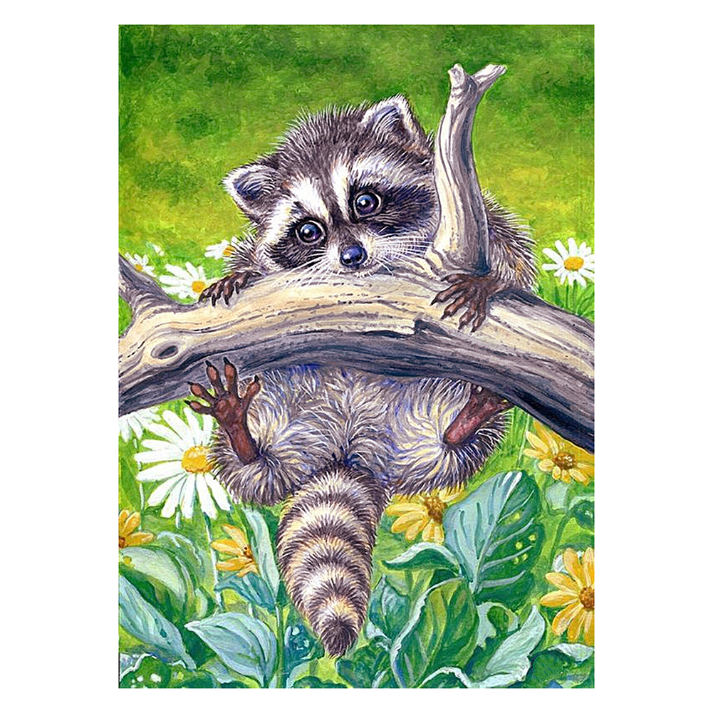 

Raccoon - 11CT Stamped Cross Stitch - 36*46CM, 501 Original