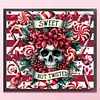 Skull Flowers-11CT Stamped Cross Stitch 50*45cm/19.69*17.72in