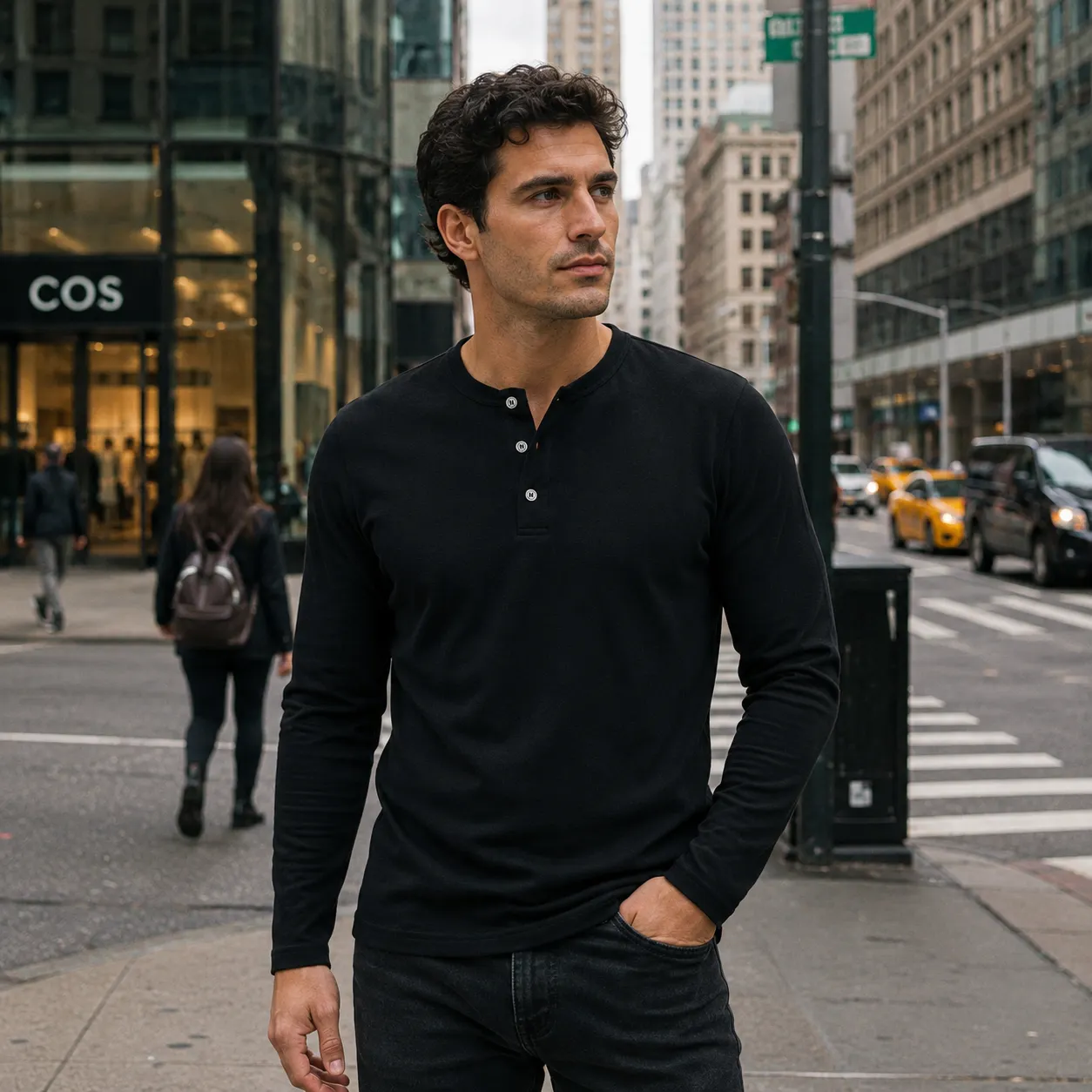 Bleamme Henley styled for a city day