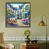 Sc&egrave;ne de rue-perceuse ronde peinture diamant-50*50cm