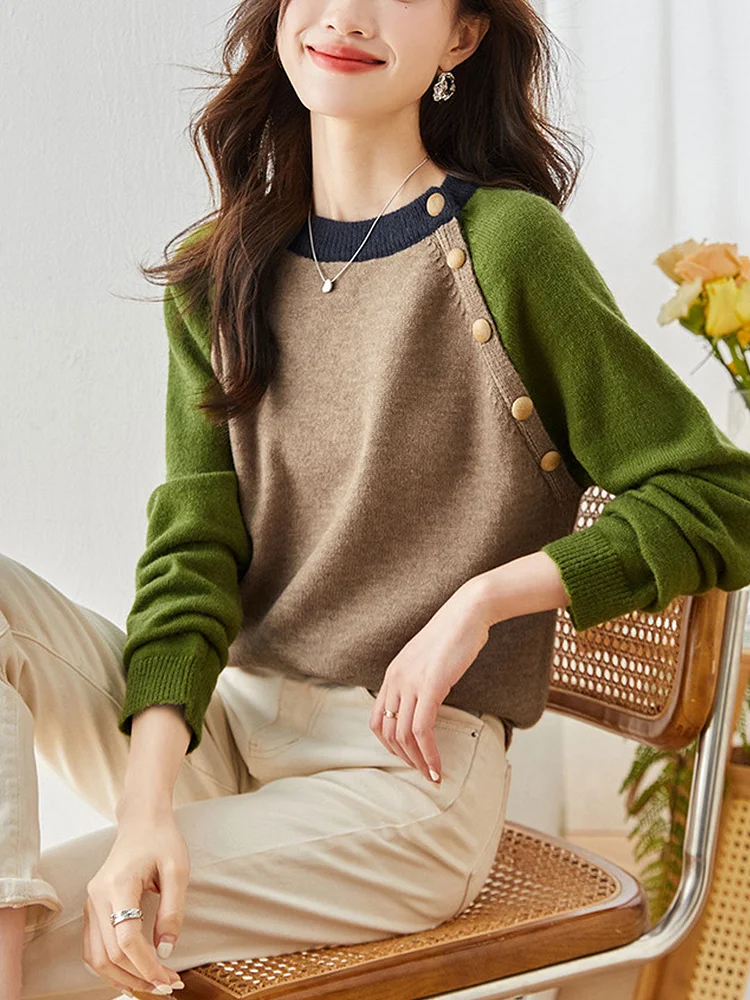 Classic Crew Neck Knitted Sweater