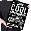 Cool Grandpa Riding Motorcycle - Metal Tin Signs(8*12Inch/12*16Inch) - Garage&Transport