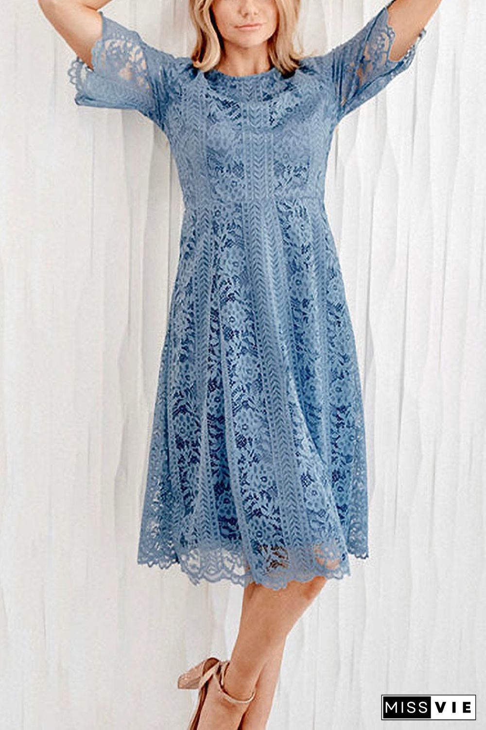 Promise In My Heart Lace Midi Dress