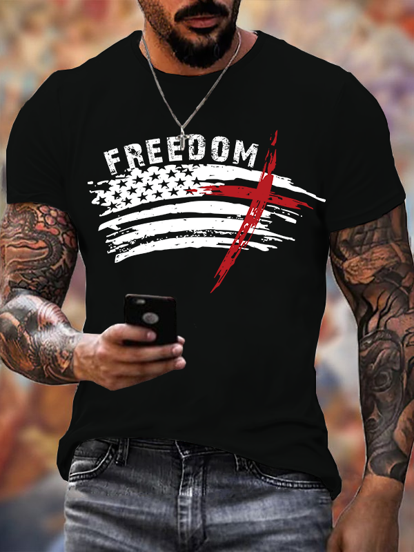 American flag cross T-Shirt