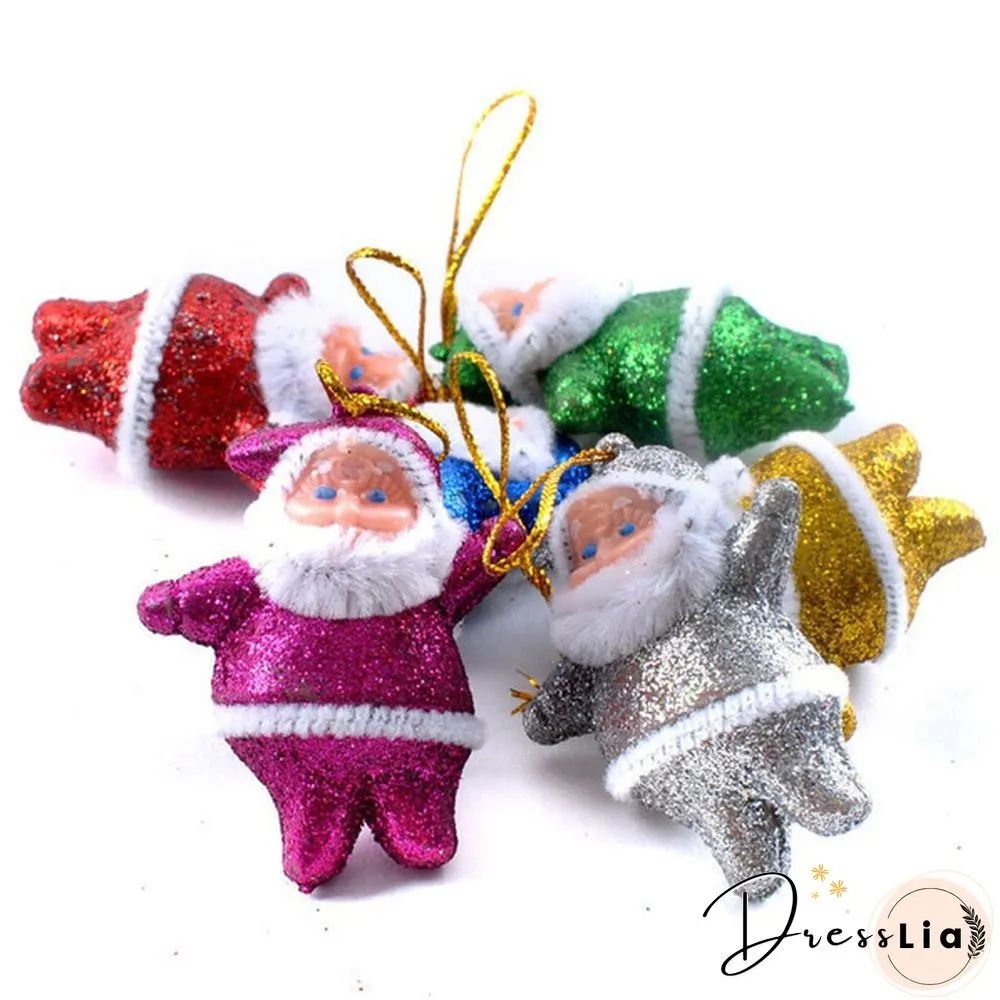 Pcs Mini Santa Claus Pendants Hanging Ornament Festival Xmas Decor Christmas Decorations