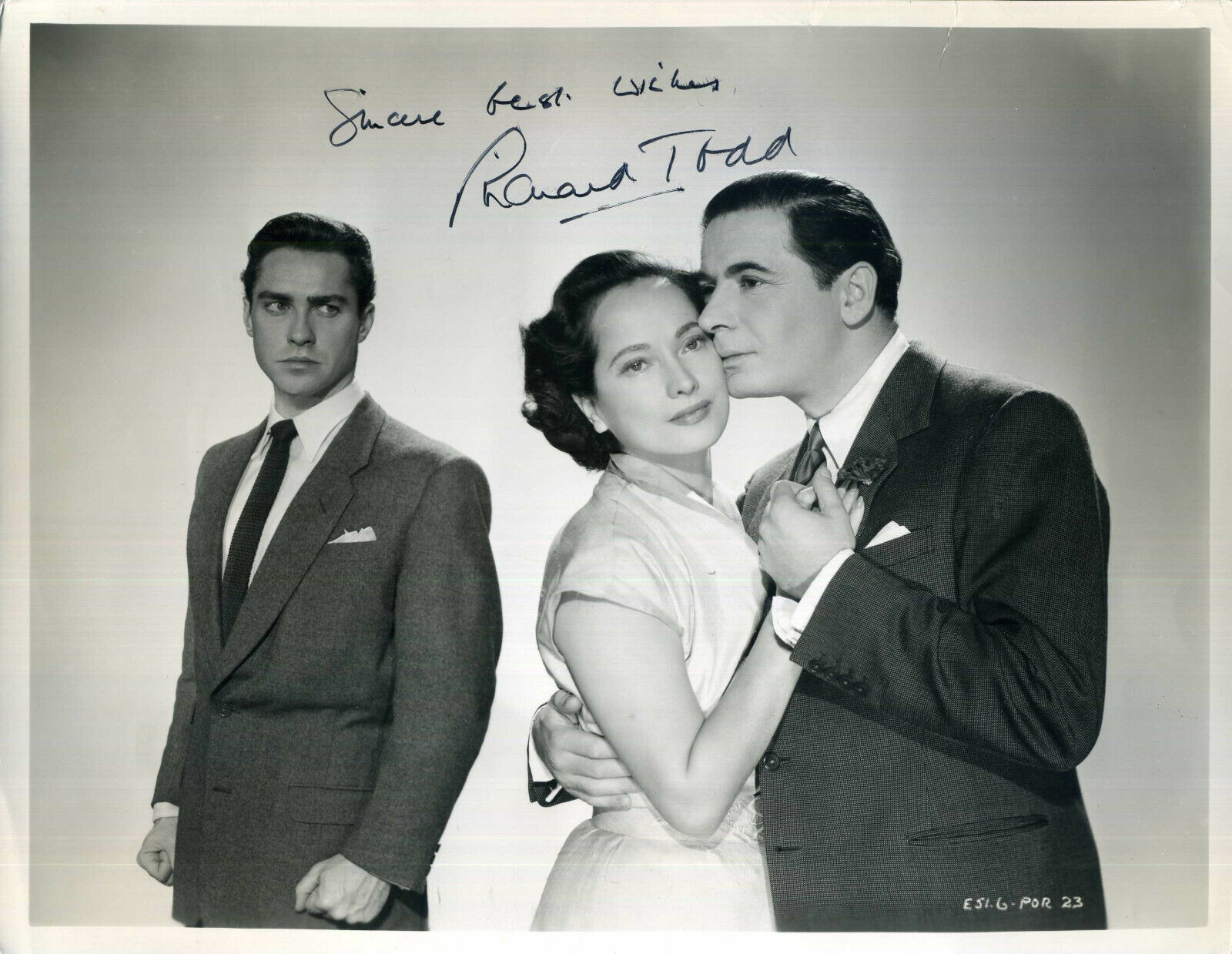 RICHARD TODD Signed Photo Poster paintinggraph - Film Star Actor - Preprint