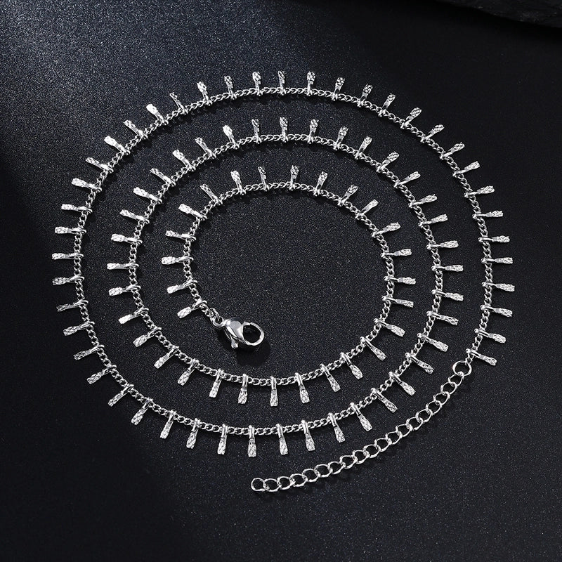 1 Men’s Fashion Casual Stainless Steel Side Ankle Chain