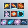 10pcs Universe DIY Mini Round Diamond Painting Set 13x13cm