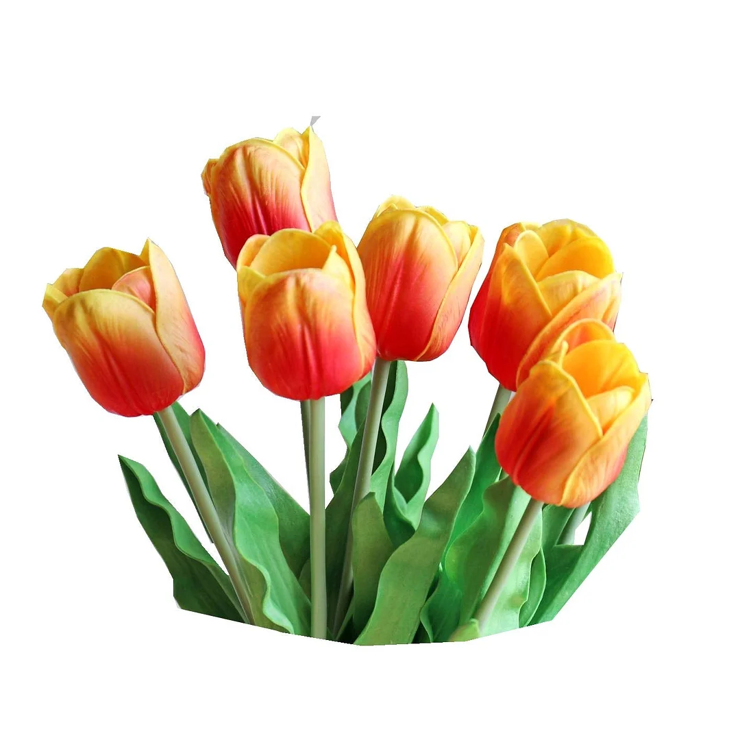 Party Home Decoration(Vase not Include),30pcs Black 14" Artificial Latex Tulips Flowers