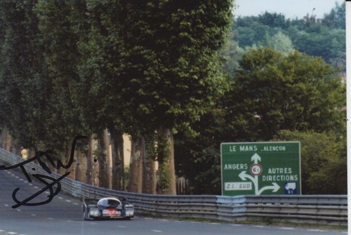 TIFF NEEDELL HAND SIGNED PORSCHE 962 C 6X4 Photo Poster painting 1.