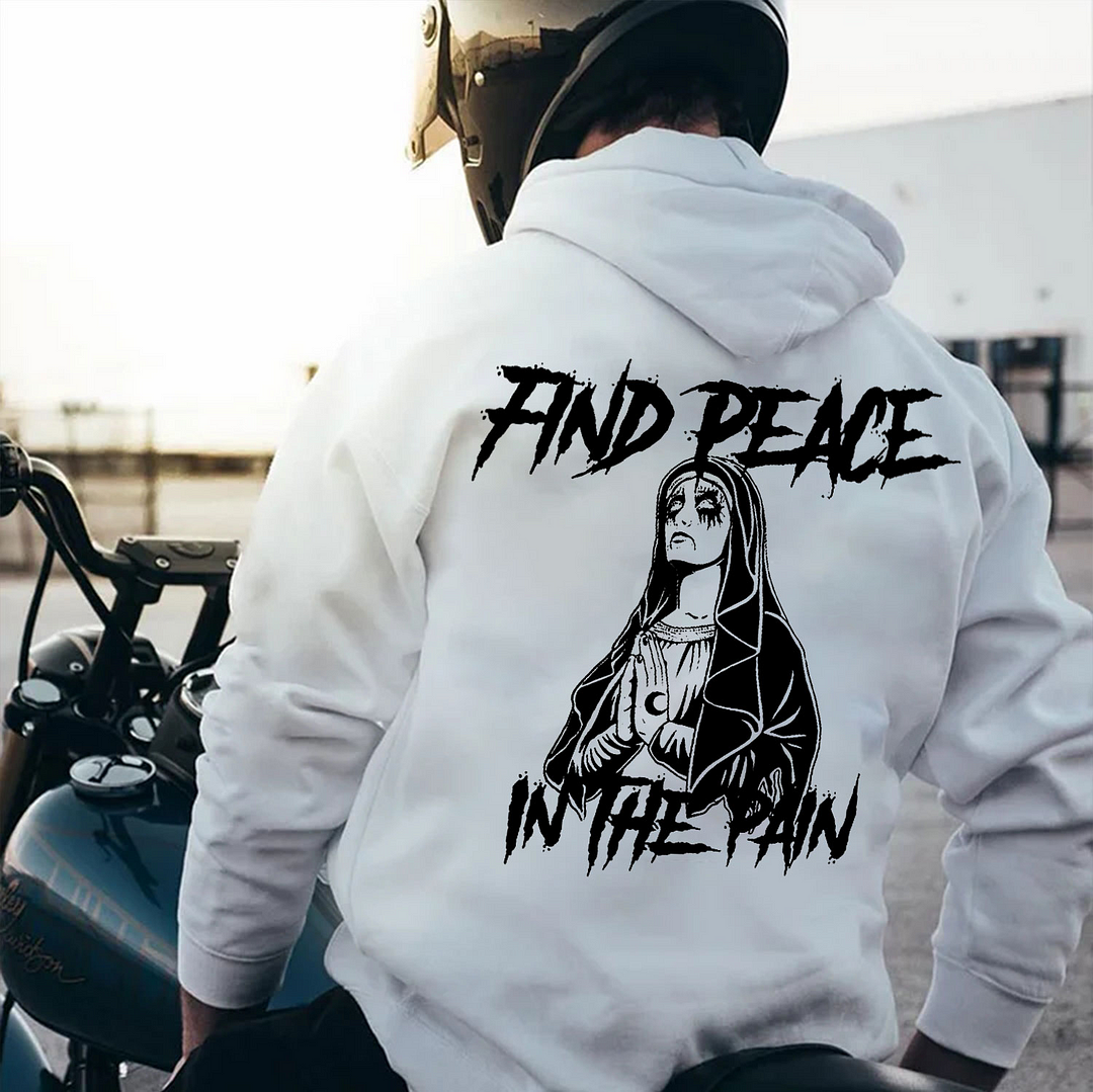 Find Peace In The Pain Printed Men's Hoodie -  