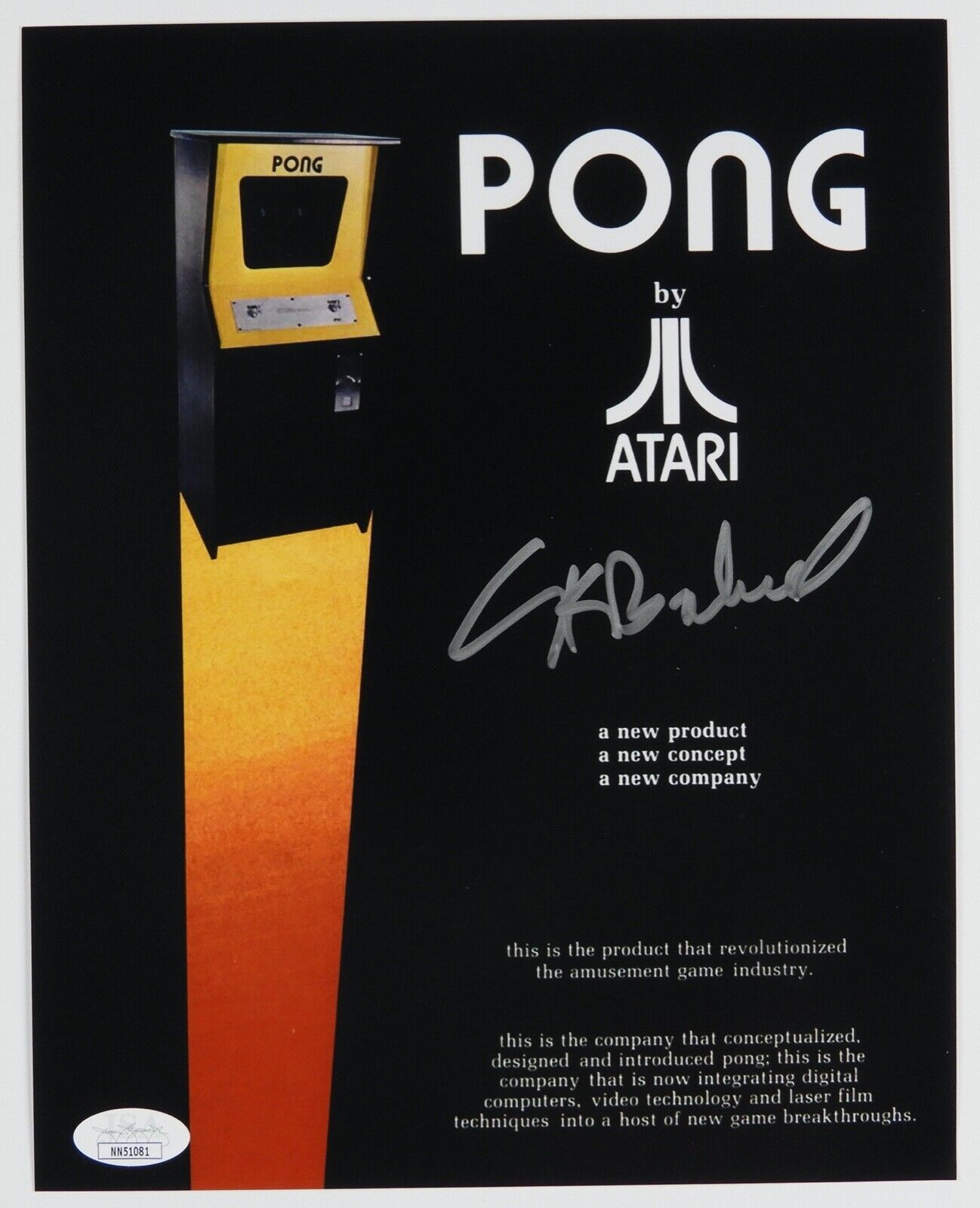 Nolan Bushnell Signed Autograph 8 x 10 Photo Poster painting JSA COA Atari Ping Pong Pitfall