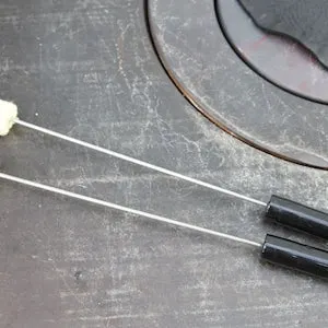 pornhint Pornhint Pair of Fire Torch - Fire Eating / Fleshing Torches - Rubber Grips, Stainless Steel Shaft, Kevlar Wick - Trick Concepts