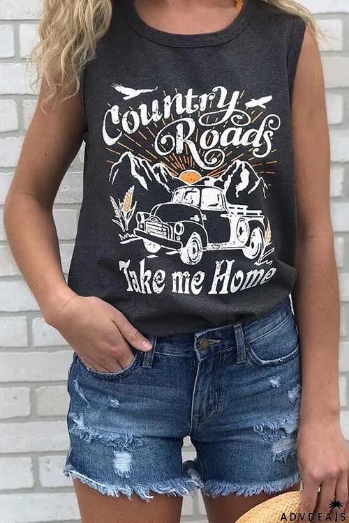 Country Roads Take Me Home Tank Top