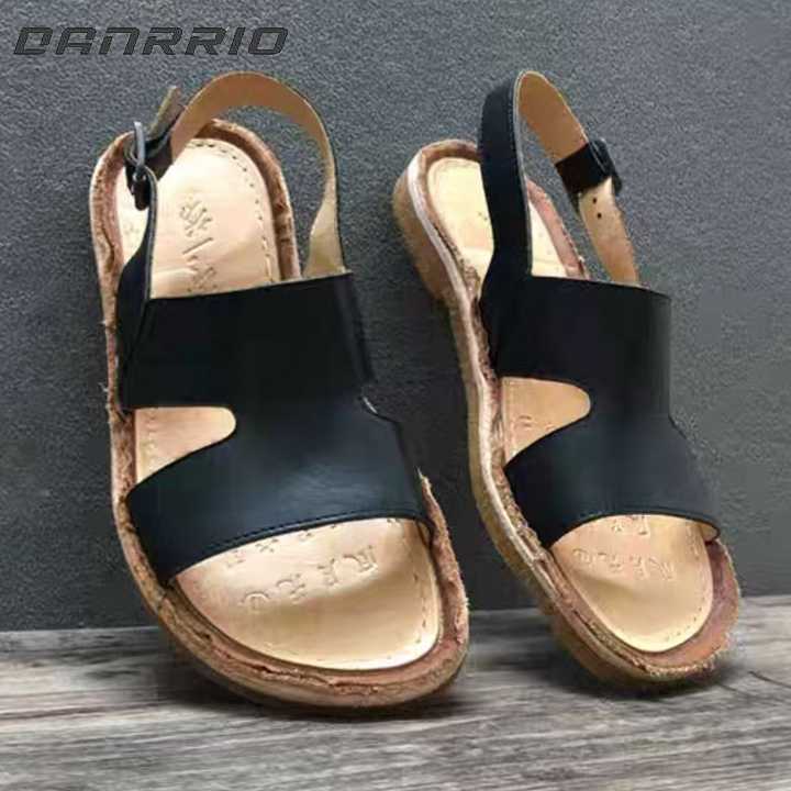 DANRRIO Summer Niche Vintage Rome Leather Braided Beach Shoes Casual Sandals DANRRIO.COM DANRRIO