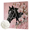 DIY Pearl Painting Horse for Home Wall Decor with Frame(30*30cm)