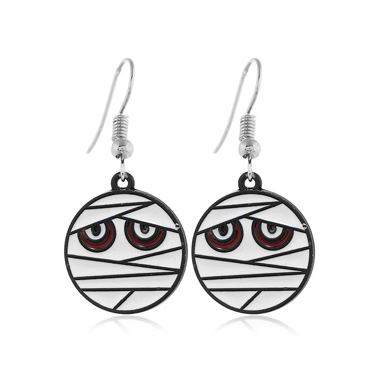 Creative halloween mummy earrings