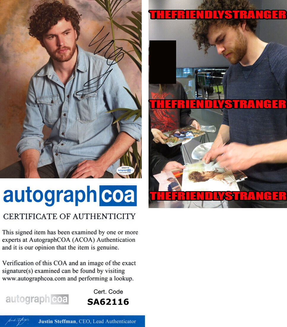 VANCE JOY signed Autographed 8X10 Photo Poster painting f PROOF - SINGER Missing Piece ACOA COA