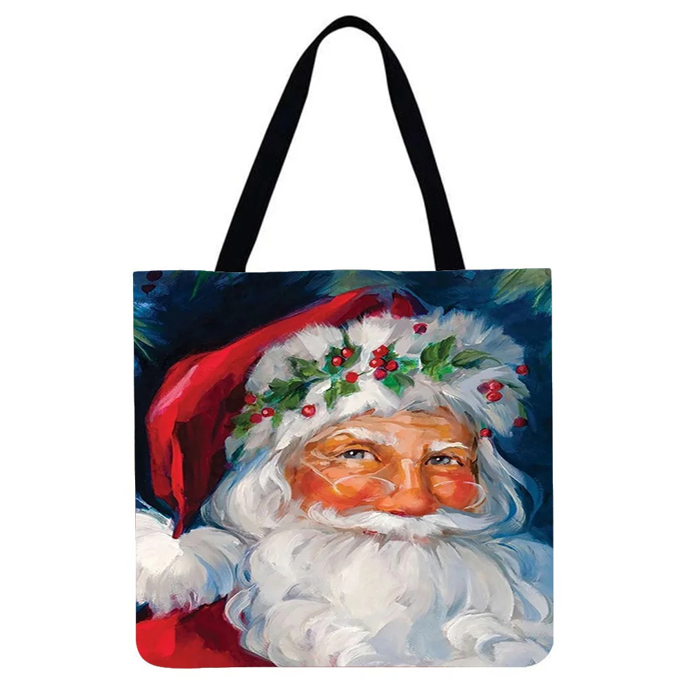 Linen Tote Bag - Father Christmas