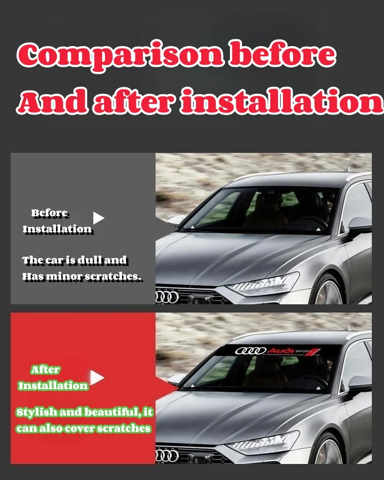 Car front windshield personalized fashion sports decorative stickers
