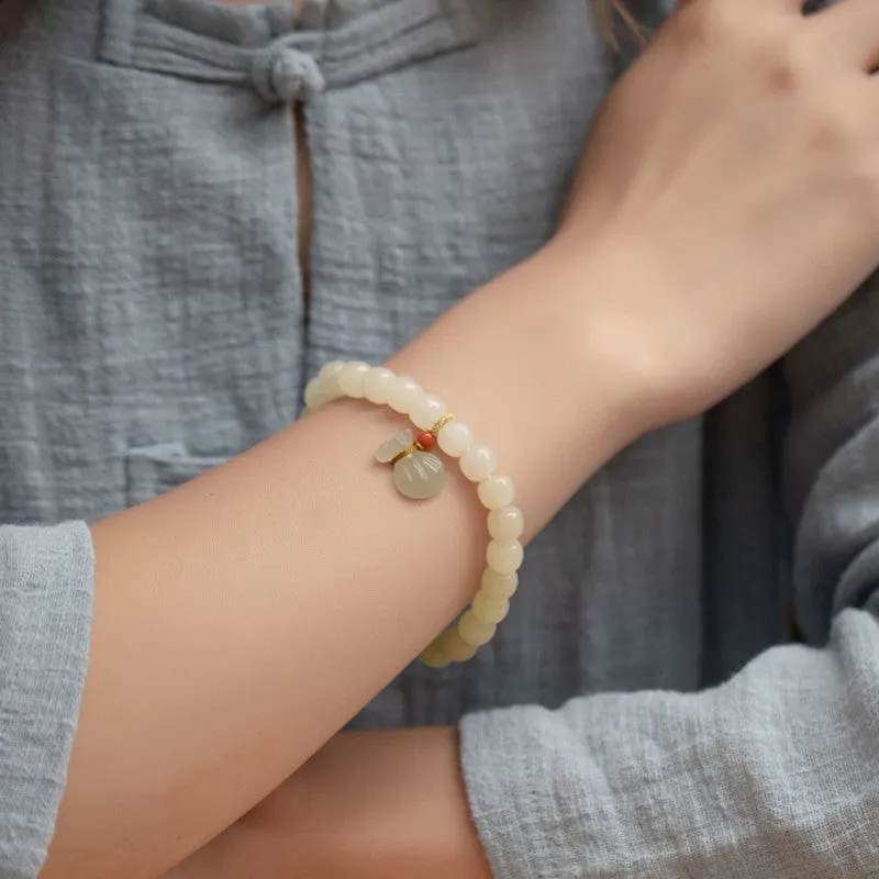 Lucky bag Emerald Jade Stone Bracelet